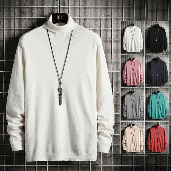 men's turtleneck brand autumn soft solid clothing 5xl multicolor casual pullovers loose knit jumpers all-match sweater, Black
men's turtleneck brand autumn soft solid clothing 5xl multicolor casual pullovers loose knit jumpers all-match sweater, Black