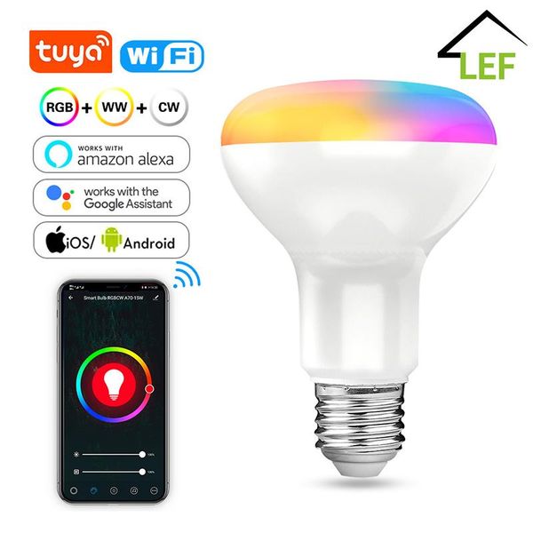 smart home control tuya bulb 15w e27 wifi led light rgb color changing and 2700k-6500k white work with alexa google dimmable app
smart home control tuya bulb 15w e27 wifi led light rgb color changing and 2700k-6500k white work with alexa google dimmable app