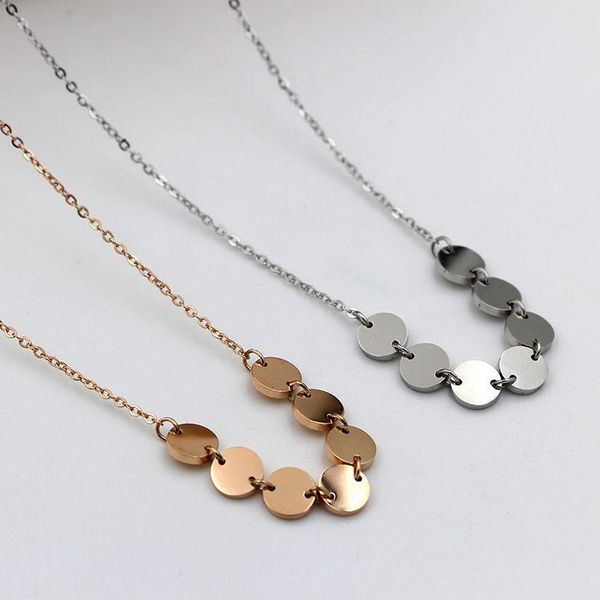 fashion brand stainless steel rose gold color love a string small round pendant necklace women gift necklaces, Silver
fashion brand stainless steel rose gold color love a string small round pendant necklace women gift necklaces, Silver