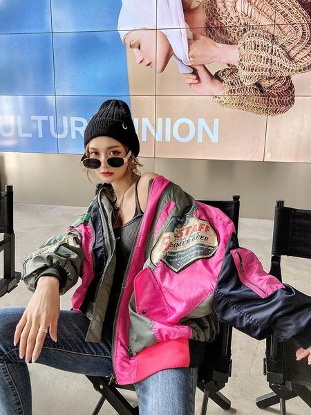 women's jackets 2021 autumn motorcycle jacket female print hit color baseball uniform short coat casual large size tide, Black;brown
women's jackets 2021 autumn motorcycle jacket female print hit color baseball uniform short coat casual large size tide, Black;brown