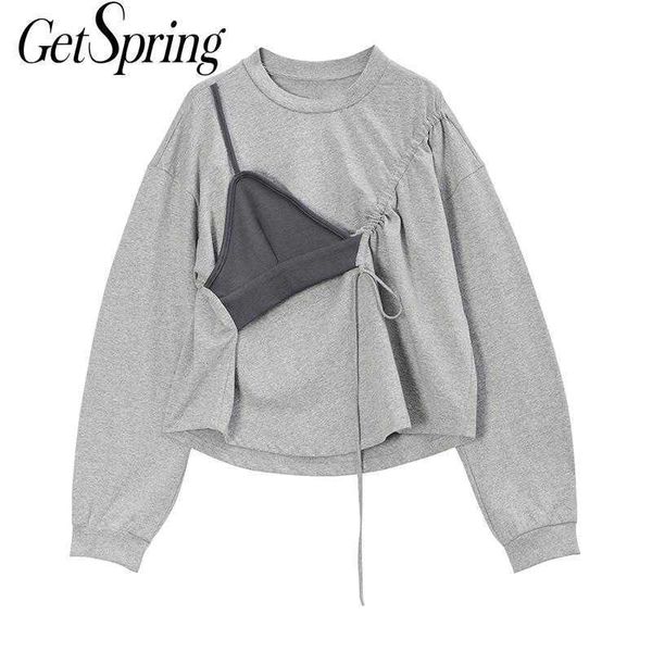 getspring women hoodie patchwork color matching irregular sweatshirt coats asymmetry fake two casual hoodies womens clothes 210601, Black
getspring women hoodie patchwork color matching irregular sweatshirt coats asymmetry fake two casual hoodies womens clothes 210601, Black