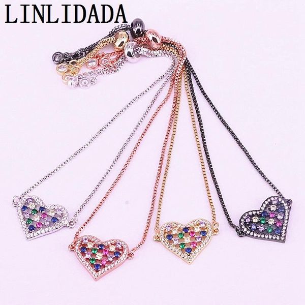 10pcs, multi rainbow colorful cz micro paved fashion mix color heart/oval adjustable bracelets link, chain, Black
10pcs, multi rainbow colorful cz micro paved fashion mix color heart/oval adjustable bracelets link, chain, Black