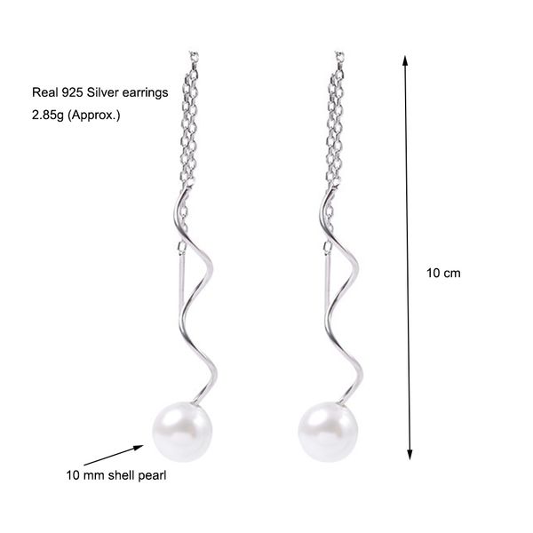 pure sterling silver 10cm tassel earrings 10mm shell pearl very long drop earring real 925 fine jewelry
pure sterling silver 10cm tassel earrings 10mm shell pearl very long drop earring real 925 fine jewelry