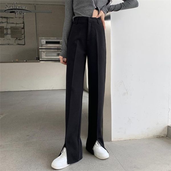 women's pants & capris autumn women black suits casual loose female wide leg high waist split trousers lady pantalon femme 16398, Black;white
women's pants & capris autumn women black suits casual loose female wide leg high waist split trousers lady pantalon femme 16398, Black;white