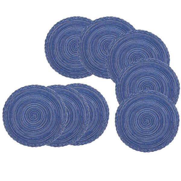 mats & pads round woven placemat, set of 8 perfect for fall, dinner parties, bbqs, christmas parties and everyday use,14 inch,blue
mats & pads round woven placemat, set of 8 perfect for fall, dinner parties, bbqs, christmas parties and everyday use,14 inch,blue