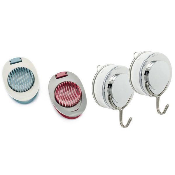 suction hook 2 pack vacuum stainless steel cup hooks & 2x egg slicer for hard boiled eggs, cutter rails
suction hook 2 pack vacuum stainless steel cup hooks & 2x egg slicer for hard boiled eggs, cutter rails