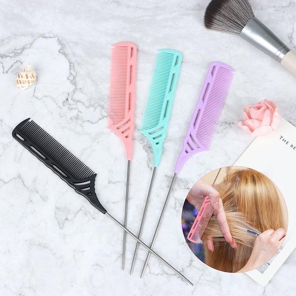 hair brushes highlight fine-tooth styling comb heat resistant pin rat tail combs antistatic parting edge trimmer style beauty tools, Silver
hair brushes highlight fine-tooth styling comb heat resistant pin rat tail combs antistatic parting edge trimmer style beauty tools, Silver