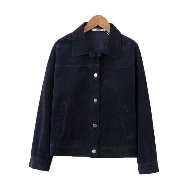 women corduroy jacket pocket winter autumn outerwear button tassel black gray blue c0043 210514, Black;brown
women corduroy jacket pocket winter autumn outerwear button tassel black gray blue c0043 210514, Black;brown