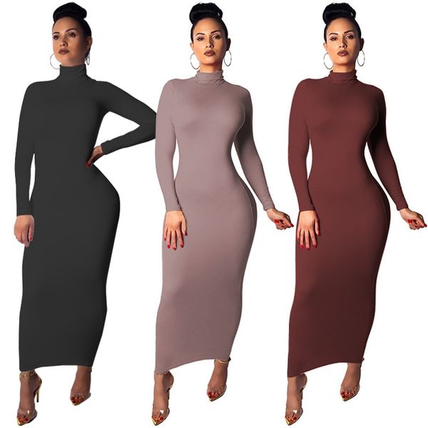 autumn and winter new large women's 2021 casual slim long skirt long sleeve high collar dress, Black;red
autumn and winter new large women's 2021 casual slim long skirt long sleeve high collar dress, Black;red