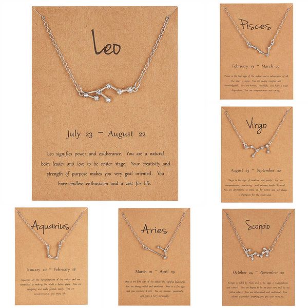 12 horoscope zodiac sign gold pendant necklace ari leo 12 constellations jewelry aquarius scorpio capricorn christmas gift, Silver
12 horoscope zodiac sign gold pendant necklace ari leo 12 constellations jewelry aquarius scorpio capricorn christmas gift, Silver
