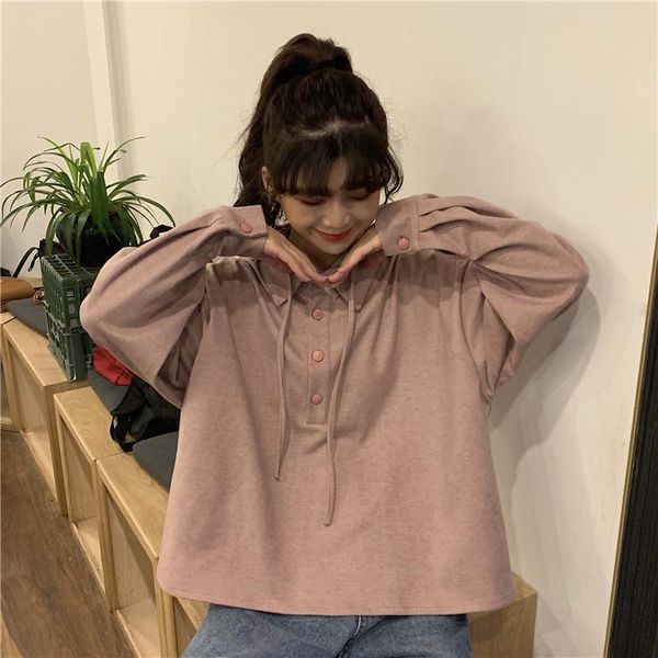 women's hoodies & sweatshirts pullovers fashion brand hooded long sleeve button preppy style clothing loose high quality, Black
women's hoodies & sweatshirts pullovers fashion brand hooded long sleeve button preppy style clothing loose high quality, Black