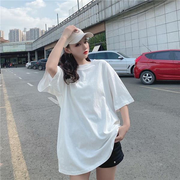 make summer han edition hole fake version two fat in long loose big ins short sleeve t-shirt women's, White
make summer han edition hole fake version two fat in long loose big ins short sleeve t-shirt women's, White
