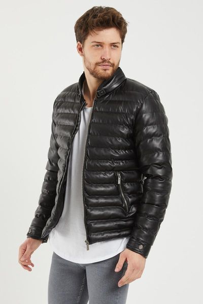 men's vests artificial leather coat 535 code, Black;white
men's vests artificial leather coat 535 code, Black;white