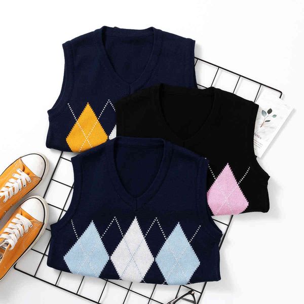 women's vests sweater women vintage knitted sweaters sleeveless korean harajuku sweater v-neck plaid elegant pullovers falll c7ts, Black;white
women's vests sweater women vintage knitted sweaters sleeveless korean harajuku sweater v-neck plaid elegant pullovers falll c7ts, Black;white