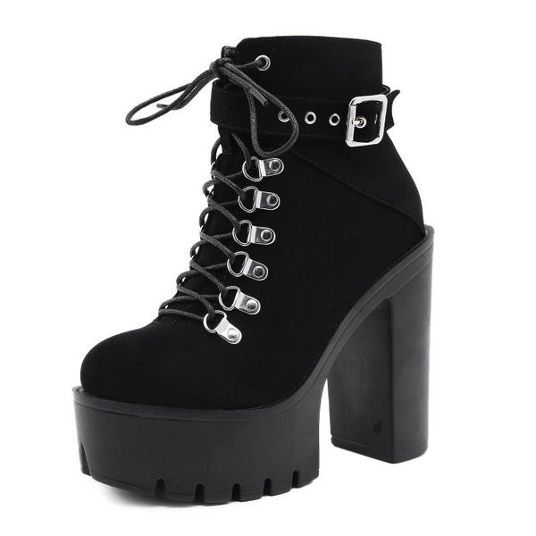 arrival womens heeled boots platform pumps party heels lace up size 40 41 42 qq043, Black
arrival womens heeled boots platform pumps party heels lace up size 40 41 42 qq043, Black