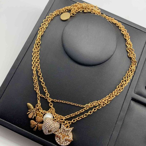 branded bee star pearl multi layer necklace women d letter temperament fashion love diamond bracelet women, Black
branded bee star pearl multi layer necklace women d letter temperament fashion love diamond bracelet women, Black