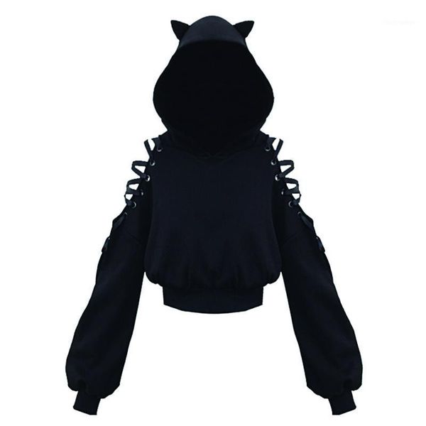 women's hoodies & sweatshirts kawaii gothic punk cat hoodie black sweatshirt harajuku lace up ear long sleeve hooded pullover
women's hoodies & sweatshirts kawaii gothic punk cat hoodie black sweatshirt harajuku lace up ear long sleeve hooded pullover