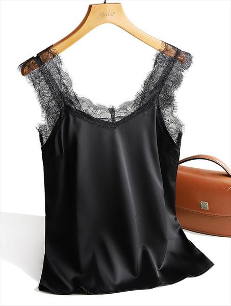 silk slim women tank sleeveless shirt basic camisole halter backless lace summer for, White
silk slim women tank sleeveless shirt basic camisole halter backless lace summer for, White
