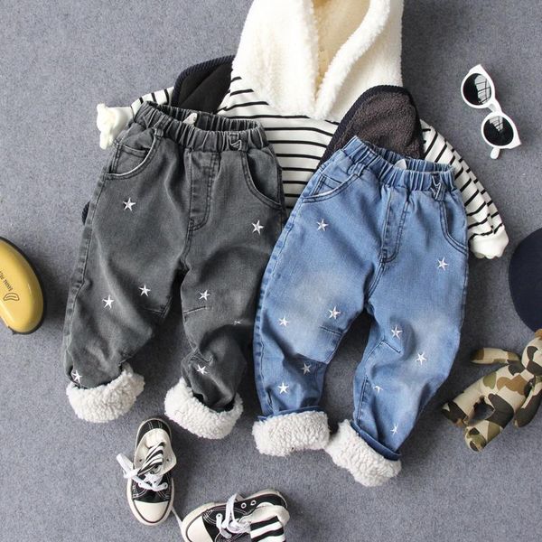jeans 90-130cm winter boys thick warm fleece inside embroider denim pant kids fashion style casual trousers, Blue
jeans 90-130cm winter boys thick warm fleece inside embroider denim pant kids fashion style casual trousers, Blue