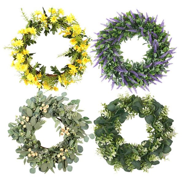 new lavender/daisy wreath artificial green leaves flower house pendants hanging ornaments for front door wedding party decor
new lavender/daisy wreath artificial green leaves flower house pendants hanging ornaments for front door wedding party decor