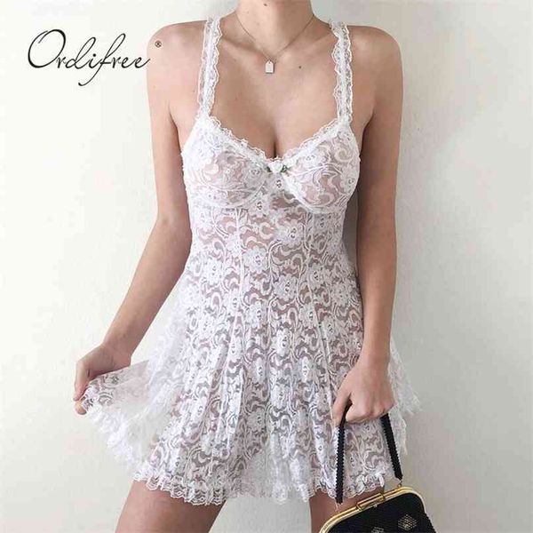 summer women mini dress spaghetti strap night club wear transparent white lace short 210513, Black;gray
summer women mini dress spaghetti strap night club wear transparent white lace short 210513, Black;gray