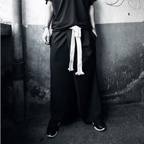 men's pants men wide leg spring and autumn punk hip hop high street fashion casual loose, Black
men's pants men wide leg spring and autumn punk hip hop high street fashion casual loose, Black
