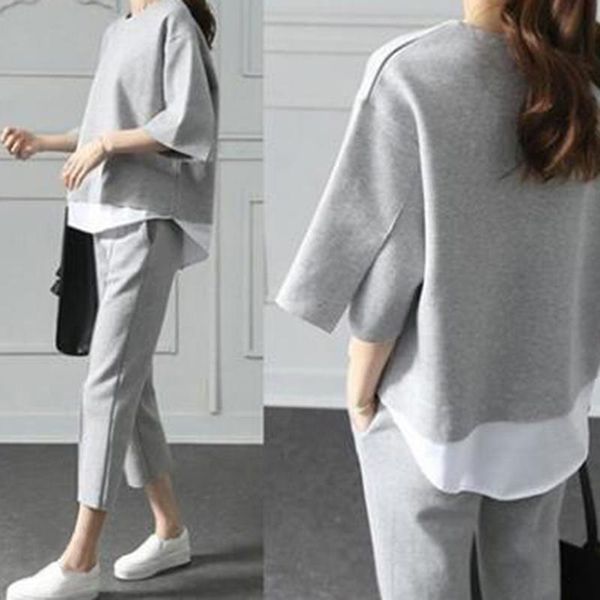 women clothes set 2021 short sleeve autumn spring casual solid lady tracksuit sweatshirt pants sets suit women's tracksuits, Gray
women clothes set 2021 short sleeve autumn spring casual solid lady tracksuit sweatshirt pants sets suit women's tracksuits, Gray