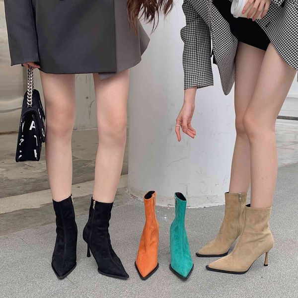dress shoes mulheres botas de tornozelo do apontado meias chelsea preto ver laranja sapatos inverno outono finas saltos altos 305o, Black
dress shoes mulheres botas de tornozelo do apontado meias chelsea preto ver laranja sapatos inverno outono finas saltos altos 305o, Black