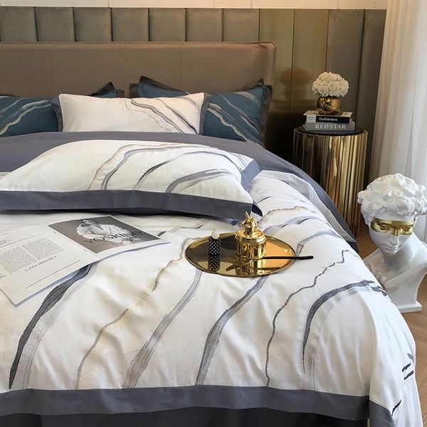 light luxury bed with 60 long-staple cotton four-piece set, duvet cover, simple pure nude linen bedding sets
light luxury bed with 60 long-staple cotton four-piece set, duvet cover, simple pure nude linen bedding sets
