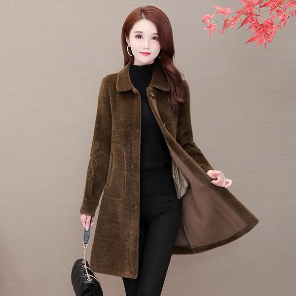 women's wool & blends wywan 2021 autumn and winter fur one-piece gold mink female mid-length korean loose woolen coat trend, Black
women's wool & blends wywan 2021 autumn and winter fur one-piece gold mink female mid-length korean loose woolen coat trend, Black