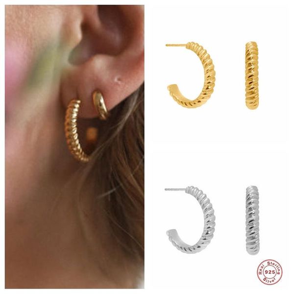sterling silver european american style c-shape fine earrings trendy pendientes stud for girls birthday gift, Golden;silver
sterling silver european american style c-shape fine earrings trendy pendientes stud for girls birthday gift, Golden;silver