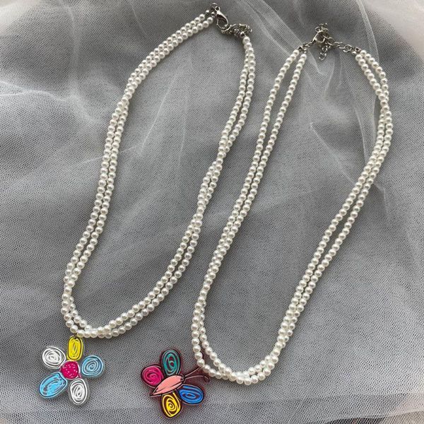 chokers korean 2 pcs/set imitation pearl choker necklace for women sweet girls multicolor butterfly flower pendant jewelry, Golden;silver
chokers korean 2 pcs/set imitation pearl choker necklace for women sweet girls multicolor butterfly flower pendant jewelry, Golden;silver
