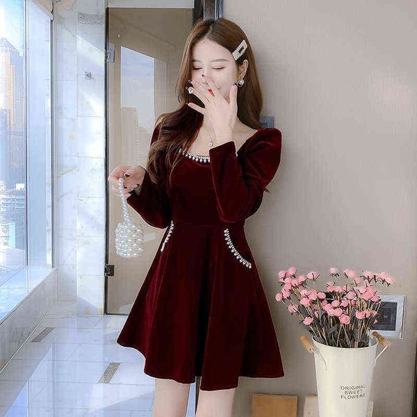 luxury dress elegant french red heavy industry nail bead, foreign style, thin dresses, women's 2022 winter square neck veet dresses, Black;gray
luxury dress elegant french red heavy industry nail bead, foreign style, thin dresses, women's 2022 winter square neck veet dresses, Black;gray