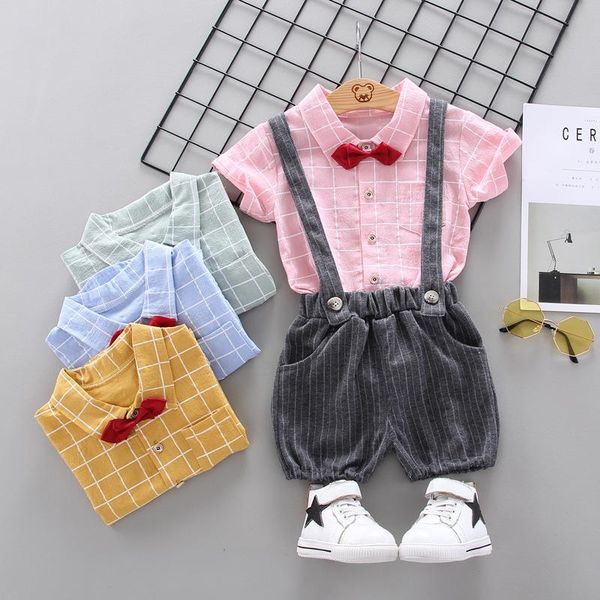 clothing sets summer baby clothes set plaid boys tie shirts+overalls shorts sports suit for girls kids outfit, White
clothing sets summer baby clothes set plaid boys tie shirts+overalls shorts sports suit for girls kids outfit, White