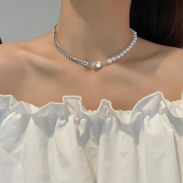 pendant necklaces fashion asymmetric necklace temperament exaggerated pearl double neckchain girls hip hop trendy crystal clavicle chain 202, Silver
pendant necklaces fashion asymmetric necklace temperament exaggerated pearl double neckchain girls hip hop trendy crystal clavicle chain 202, Silver