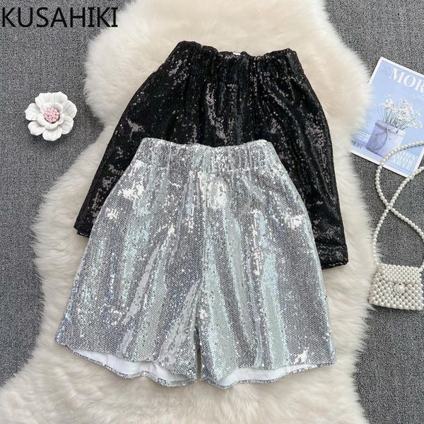 women's shorts kushaiki elastic waist sequins women autumn fashion elegant bottoms causal korean wide leg short feminimos 2021 6n025, White;black
women's shorts kushaiki elastic waist sequins women autumn fashion elegant bottoms causal korean wide leg short feminimos 2021 6n025, White;black