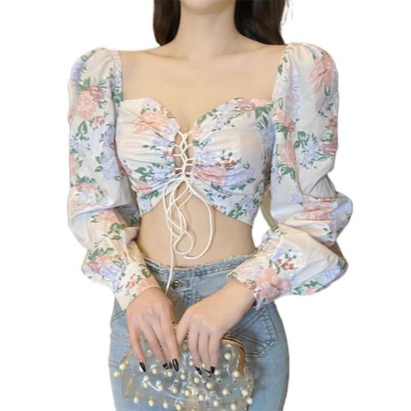 women's blouses & shirts women beautiful floral print sweat absorbent stretchy long sleeves short cropped blouse summer casual pullove, White
women's blouses & shirts women beautiful floral print sweat absorbent stretchy long sleeves short cropped blouse summer casual pullove, White