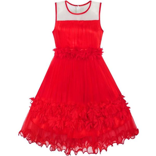 girl's dresses girls dress red dimensional flower birthday wedding 2021 summer princess party clothes size 6-12 carnival vestidos, Red;yellow
girl's dresses girls dress red dimensional flower birthday wedding 2021 summer princess party clothes size 6-12 carnival vestidos, Red;yellow