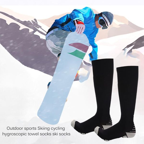 1pair winter sports socks basketball thick warm non-slip durable skateboard towel bottom stocking, Black
1pair winter sports socks basketball thick warm non-slip durable skateboard towel bottom stocking, Black