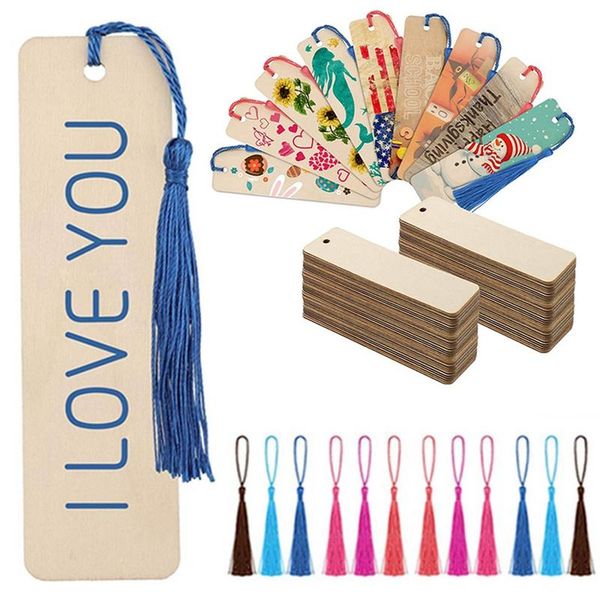 pieces wooden diy blank bookmark rectangular thin hanging label tassel decoration
pieces wooden diy blank bookmark rectangular thin hanging label tassel decoration