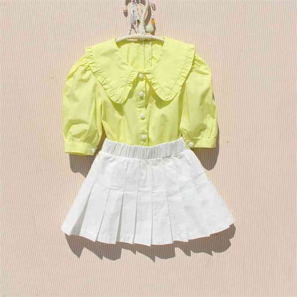 toddler girl puff sleeve summer teenage girls button yellow blouse fashion children turn-down collar short shirts 210622, White;black
toddler girl puff sleeve summer teenage girls button yellow blouse fashion children turn-down collar short shirts 210622, White;black