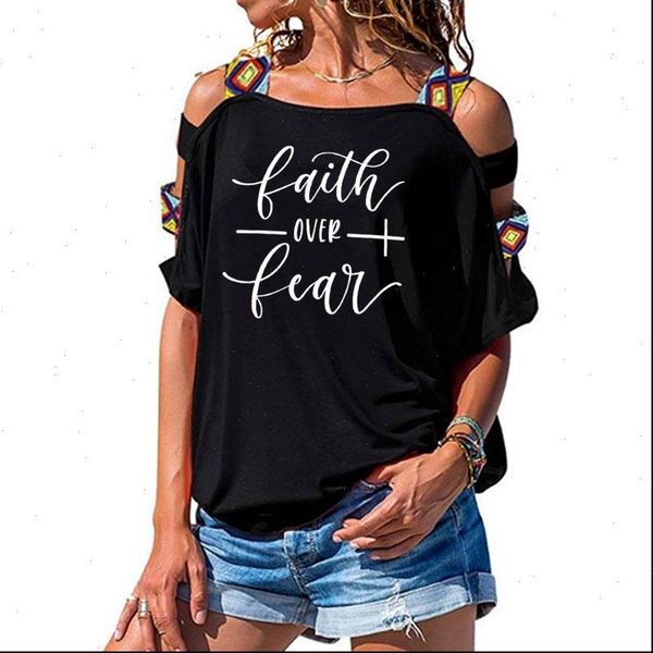 faith over women t shirts fear shirt fashion inspired religious christian church tees casual summer hollow out shoulder tshirt, White
faith over women t shirts fear shirt fashion inspired religious christian church tees casual summer hollow out shoulder tshirt, White