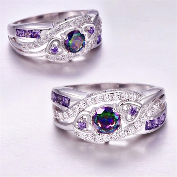 wedding rings multicolored zirconia plated silver and ring amethyst couple high quality, Slivery;golden
wedding rings multicolored zirconia plated silver and ring amethyst couple high quality, Slivery;golden