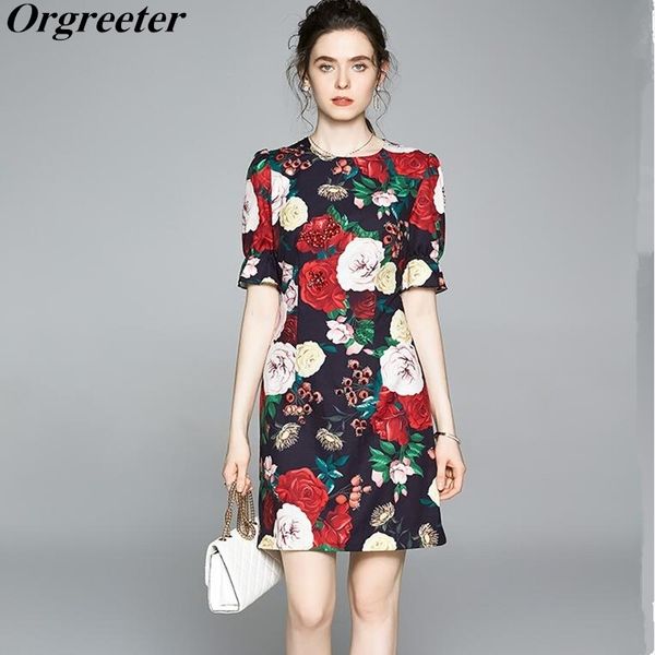 summer fall runway design high-end women's temperament peony printed beaded short flare sleeved dress retro 210525, Black;gray
summer fall runway design high-end women's temperament peony printed beaded short flare sleeved dress retro 210525, Black;gray