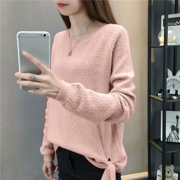 women's sweaters korean spring fashion long sleeve women's knitted shirt loose five color the neck knit pullover ladies jumper blo, White;black
women's sweaters korean spring fashion long sleeve women's knitted shirt loose five color the neck knit pullover ladies jumper blo, White;black