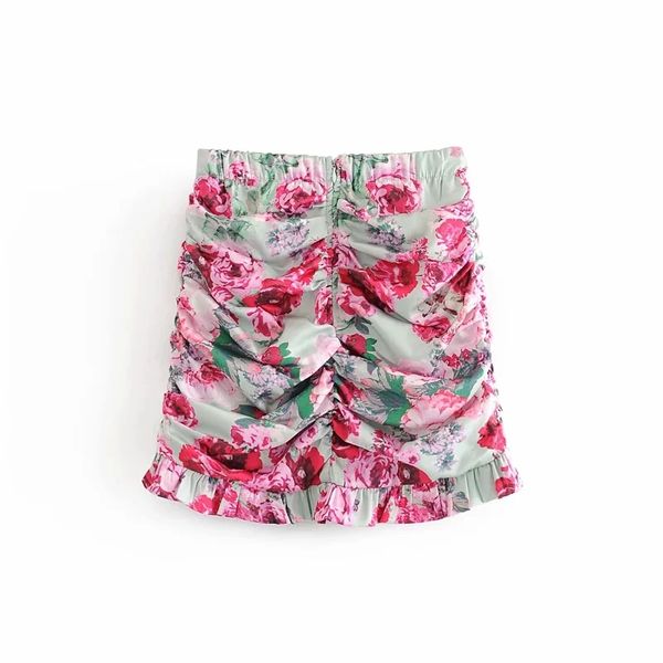 vintage chic floral printed ruched ruffles mini skirt women fashion elastic waist back zipper skirts casual faldas mujer 210520, Black
vintage chic floral printed ruched ruffles mini skirt women fashion elastic waist back zipper skirts casual faldas mujer 210520, Black