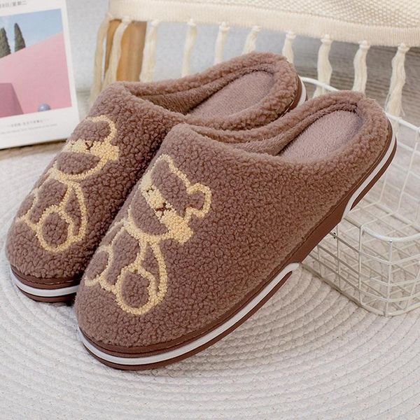 slippers 2021 cartoon glasses bear winter soft plush slides women faux fur shoes thick bottom flat home indoor couple non-slip, Black
slippers 2021 cartoon glasses bear winter soft plush slides women faux fur shoes thick bottom flat home indoor couple non-slip, Black