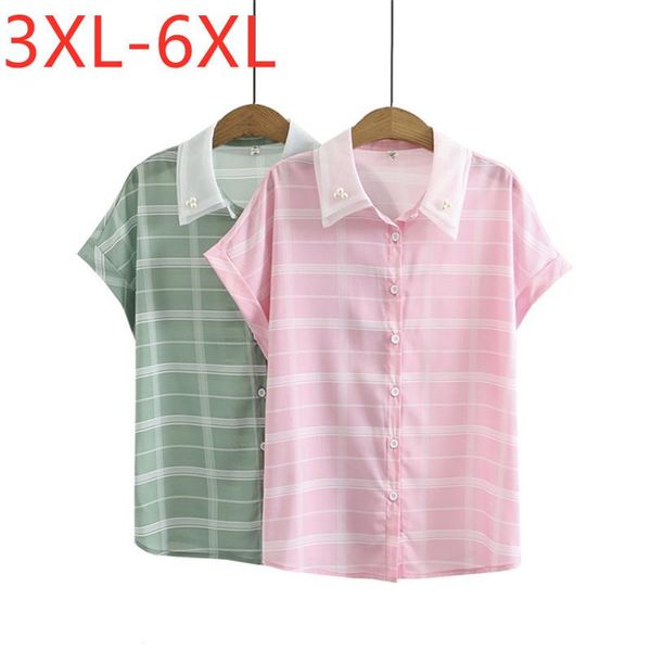 women's blouses & shirts 2021 ladies summer plus size for women large blouse short sleeve casual pink green plaid chiffon shirt 3xl 4x, White
women's blouses & shirts 2021 ladies summer plus size for women large blouse short sleeve casual pink green plaid chiffon shirt 3xl 4x, White