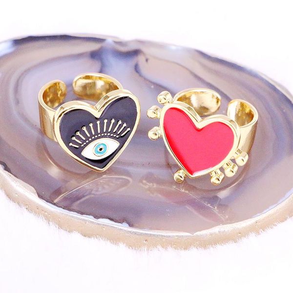cluster rings 6pcs, romantic red heart enamel ring for charm women party trendy jewelry, Golden;silver
cluster rings 6pcs, romantic red heart enamel ring for charm women party trendy jewelry, Golden;silver