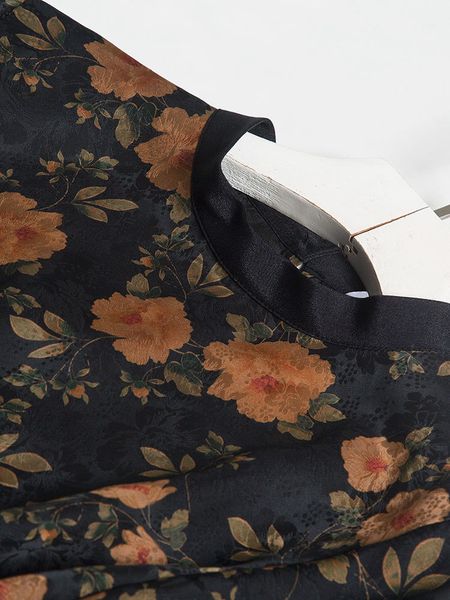 dress early autumn expensive heavy silk xiangyun yarn chinese modified cheongsam female, Black;gray
dress early autumn expensive heavy silk xiangyun yarn chinese modified cheongsam female, Black;gray